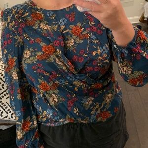 NWOT Wrap Long Sleeve Blouse